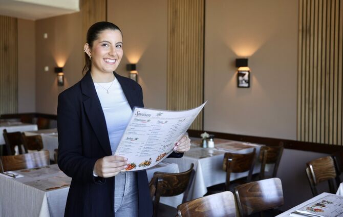 Chiara Rio im neuen Restaurant "La Vittoria" beim FSV Waiblingen.