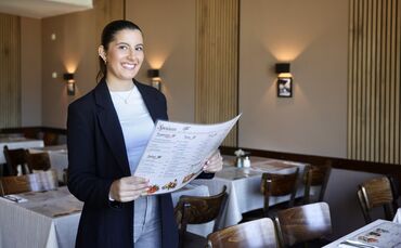 Chiara Rio im neuen Restaurant "La Vittoria" beim FSV Waiblingen.