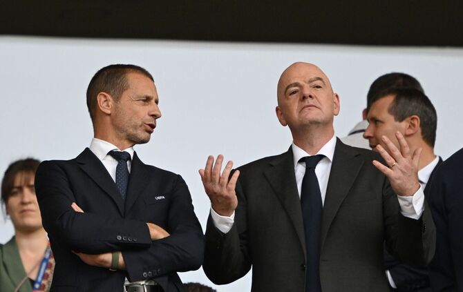 Aleksander Ceferin und Gianni Infantino