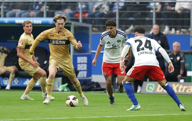 Angelo Stiller und der VfB Stuttgart haben in Hamburg leichtfertig einen Punkt aus der Hand gegeben.