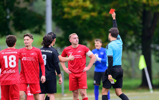 Nach einer Rudelbildung in der Schlussphase der Bezirksliga-Partie zwischen dem FSV Waiblingen II und dem TSV Schwaikheim sahen