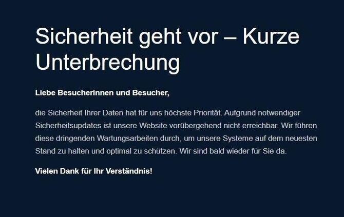 Mehrere Websites von Kommunen und Behörden waren in der Nacht zum und am Donnerstag (22.10.) wegen Sicherheitsupdates offline.