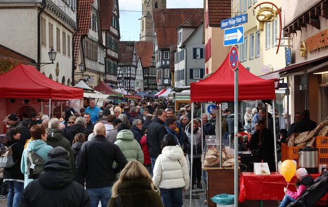 Der Stadtmarkt in Schorndorf im vergangenen Jahr. (Archivfoto)