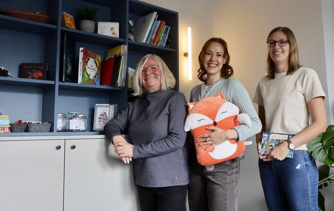 Anneliese Löffler, Lena Hebsacker und Maike Lehmkühler (von links) sind das Team im „LernRaum Schorndorf “, ein spezialisiertes