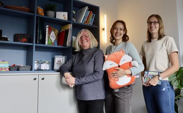Anneliese Löffler, Lena Hebsacker und Maike Lehmkühler (von links) sind das Team im „LernRaum Schorndorf “, ein spezialisiertes 