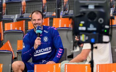 Ein gefragter Spieler in der HBL: Kai Häfner, hier beim Interview mit dem Streamingsender DYN.