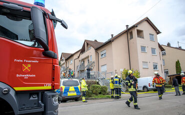 Einsatz für Feuerwehr und Polizei an der Lerchenstraße.