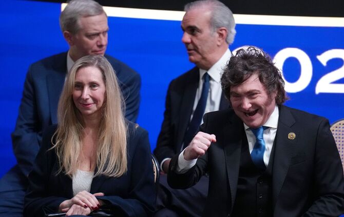 Javier Milei und seine Schwester Karina Milei