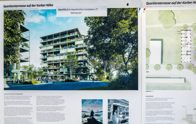 IBA-Projekt „Neues Wohnen auf der Korber Höhe“ - so sollen die Neubauten auf der Korber Höhe aussehen. (Archivfoto von Dezember