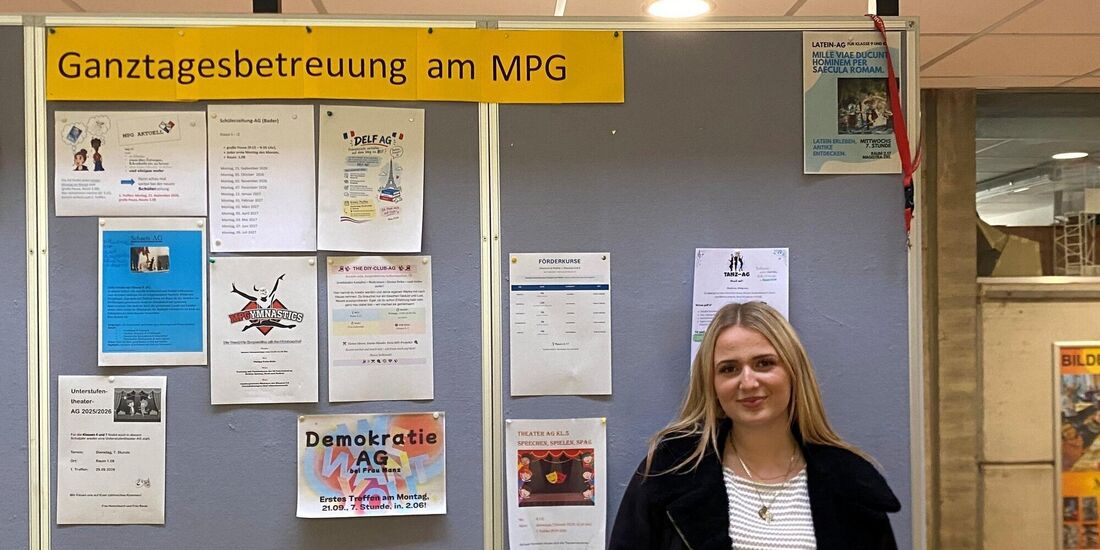 Katerina Soultanidou unterstützt das neue Ganztagsangebot des MPG und ist seit fünf Jahren Schülermentorin in der Hausaufgabenbe