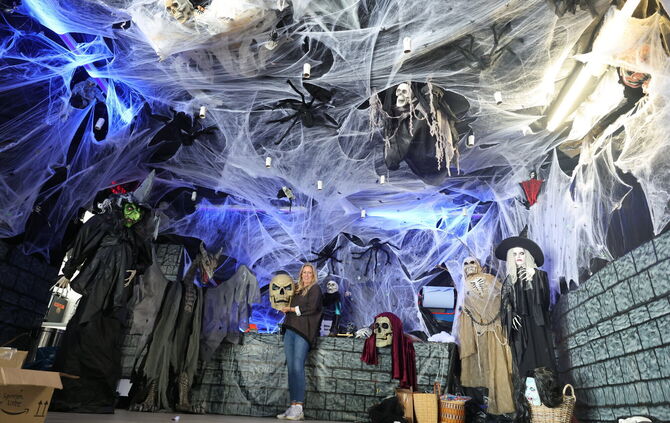 Normalerweise wäre das hier die Garage der Familie. Doch normal ist an Halloween hier nichts.