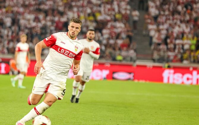 Vergab gegen den SC Paderborn gleich drei Großchancen: VfB-Stürmer Ermedin Demirovic.