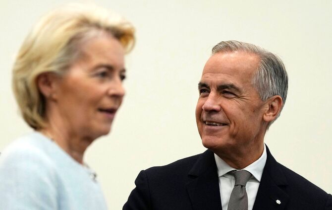 Ursula von der Leyen und der kanadische Premier Mark Carney