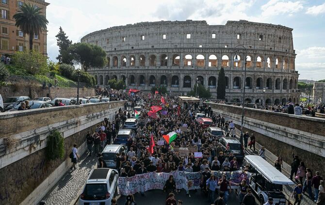 Generalstreik in Italien - Rom