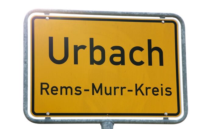 ortsschild Urbach Symbol Symbolbild symbolfoto