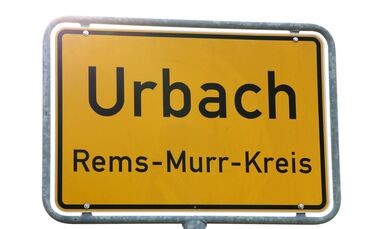 ortsschild Urbach Symbol Symbolbild symbolfoto
