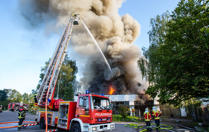 Aktuell: Feuer in Lagerhalle, Fenster und Türen geschlossen halten - Bild 36_35