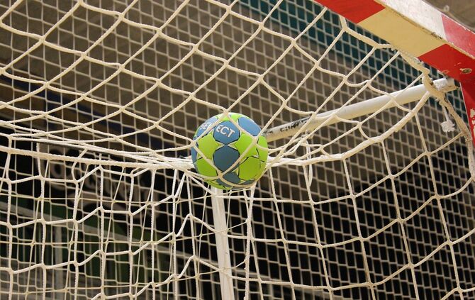 Handball Sport Ball Tor Handballtor Symbolfoto Symbol Symbolbild