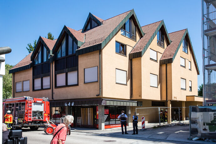 Brand, Bahnhofsstrasse, Schwaikheim, 31.07.2020.