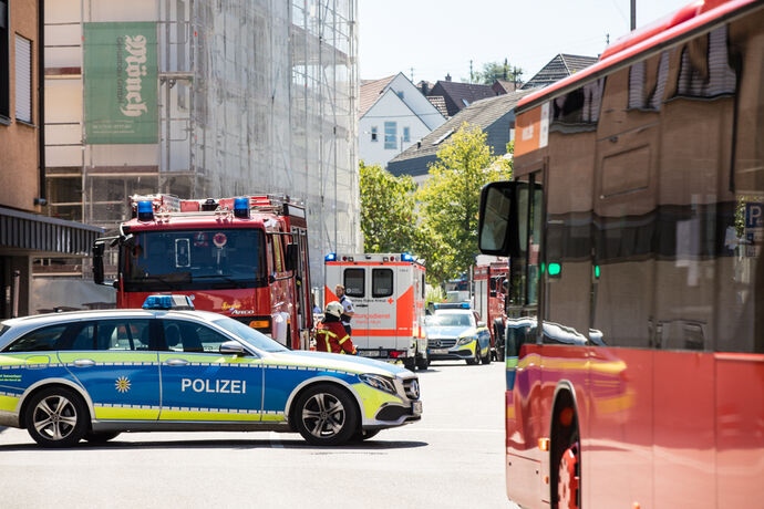 Brand, Bahnhofsstrasse, Schwaikheim, 31.07.2020.