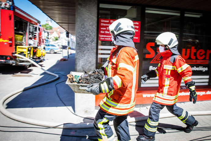 Brand, Bahnhofsstrasse, Schwaikheim, 31.07.2020.