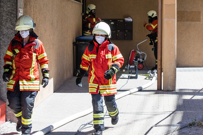 Brand, Bahnhofsstrasse, Schwaikheim, 31.07.2020.
