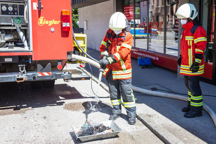 Brand, Bahnhofsstrasse, Schwaikheim, 31.07.2020.