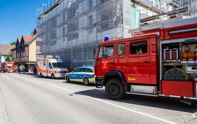 Brand, Bahnhofsstrasse, Schwaikheim, 31.07.2020.
