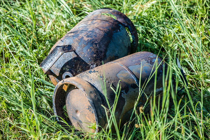 Ein Toter bei Brand einer Gartenhütte, Schorndorf-Schornbach, 01.08.2020.