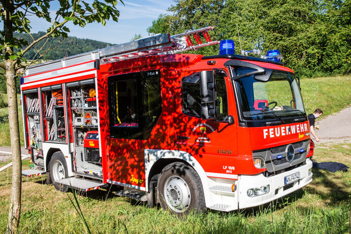 Ein Toter bei Brand einer Gartenhütte, Schorndorf-Schornbach, 01.08.2020.