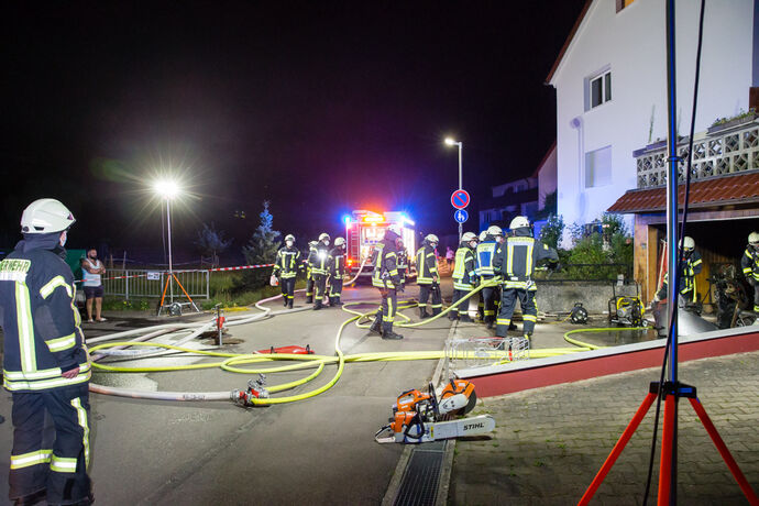 Garagenbrand_Burgstaller Straße, Leutenbach, 02.08.2020.