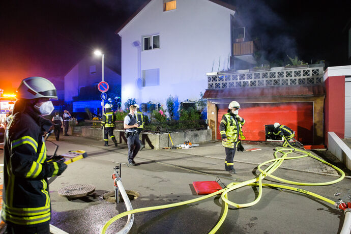 Garagenbrand_Burgstaller Straße, Leutenbach, 02.08.2020.