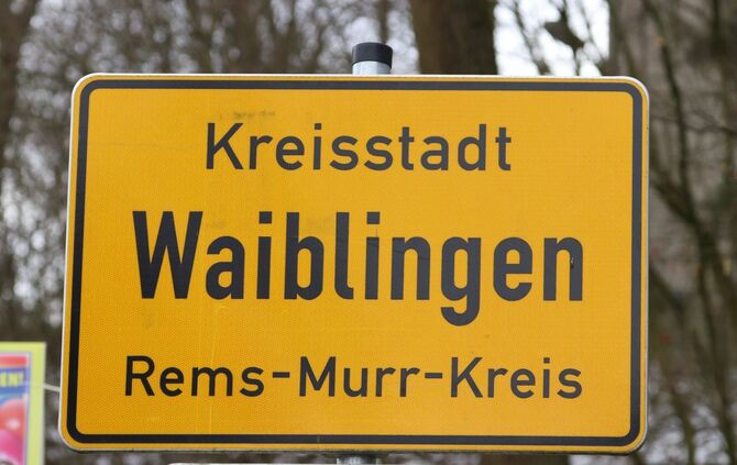 ortsschild Waiblingen symbol symbolbild symbolfoto