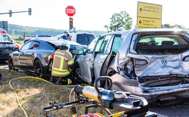 Unfall, Todeskreuzung, Ludwigsburger Str. & L1197, Fellbach-Oeffingen, 06.08.2020.